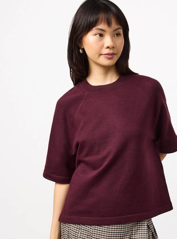 Dark Red Knitted T-Shirt 14